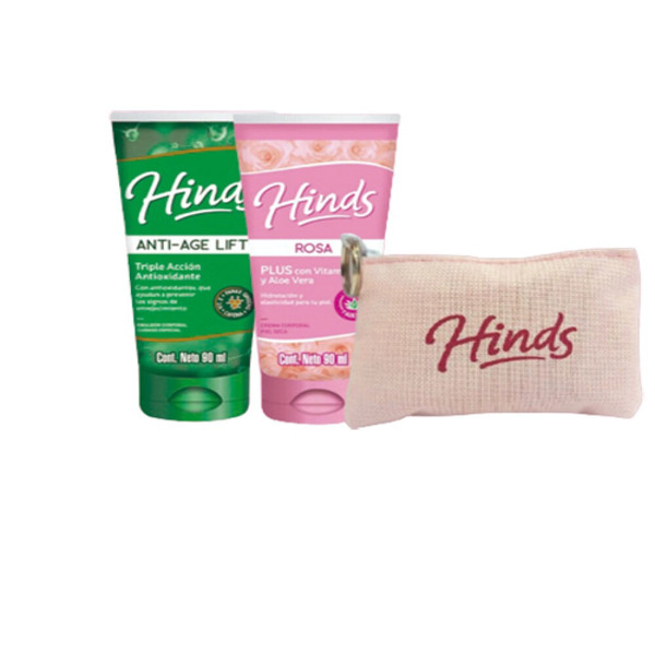 Imagen de HINDS ANTI AGE LIFT MANOS+ROSA PLUS MANOS+MONEDERO [90+90ml]