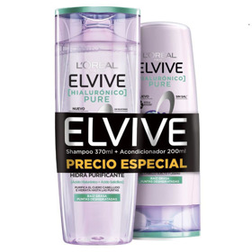 Imagen de ELVIVE SH. HIALURONICO PURE+AC. PACK [370+200ml]