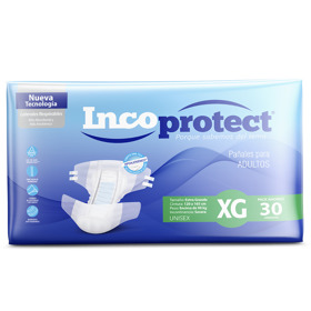 Imagen de INCOPROTECT PAÑAL EXTRA GRANDE 120 a 165 cm 30 uni.