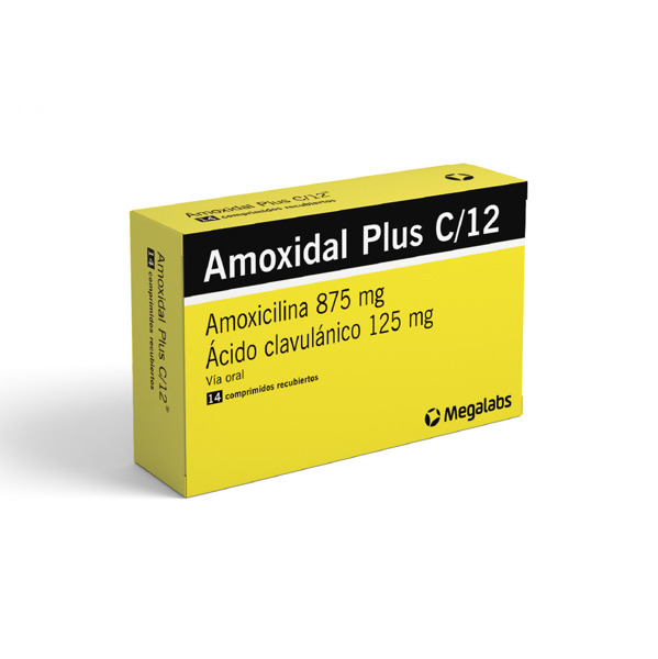 Imagen de AMOXIDAL PLUS C/12 875+125 mg. [14 comp.]