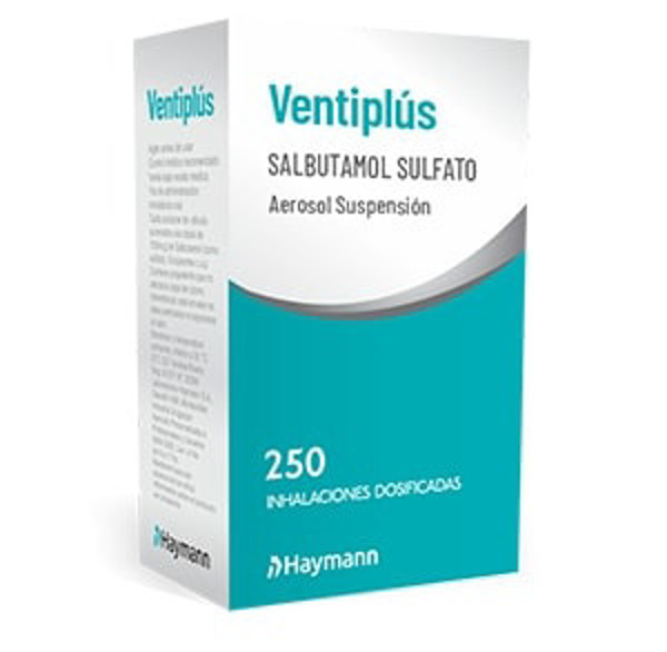 Imagen de VENTIPLUS AEROSOL 100 mcg [250 dosis]