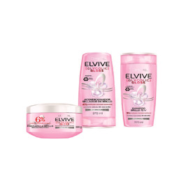 Imagen de ELVIVE GLYCOLIC GLOSS COMBO SHAMPOO + ACONDICIONADOR + CREMA TRATAMIENTO [370+370+300ml]