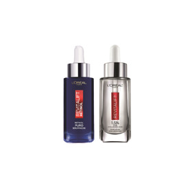 Imagen de LOREAL REVITALIFT COMBO SERUM ÁCIDO HILAURONICO + SERUM RETINOL NOCHE [30+30ml]