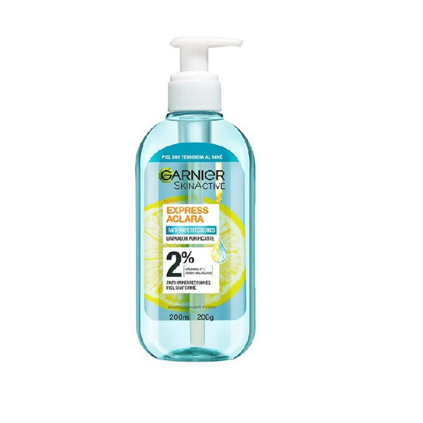 Imagen de GARNIER SKIN ACTIVE EXPRESS ACLARA ANTI ACNE GEL LIMPIADOR [200 ml]