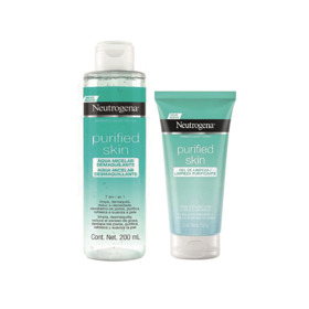 Imagen de NEUTROGENA PURIFIED SKIN AGUA MICELAR+GEL PACK [200ml+150gr]