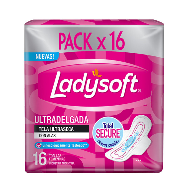 Imagen de LADYSOFT TOALLA ULTRADELGADA SECA [16 uni.]