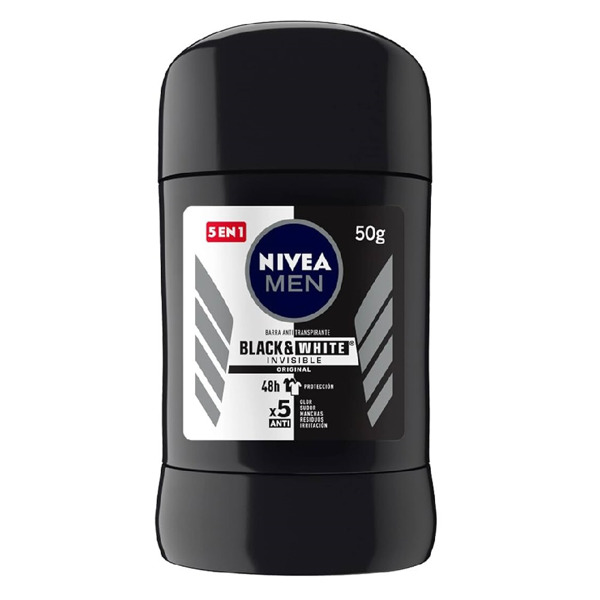 Imagen de NIVEA DEO BARRA BLACK&WHITE INVISIBLE MASCULINO [54 gr]