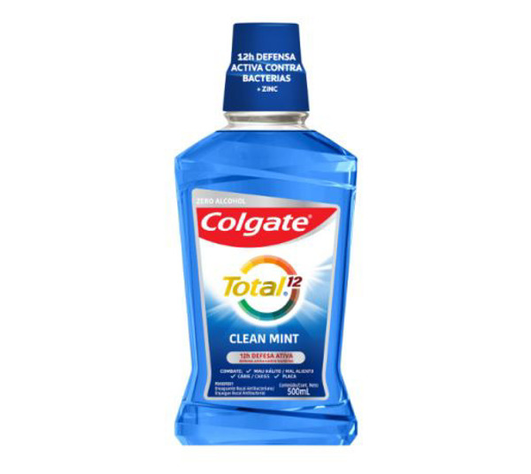 Imagen de COLGATE ENJUAGUE BUCAL TOTAL 12 ZERO ALCOHOL CLEAN MINT [500 ml]