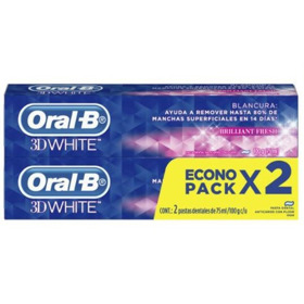 Imagen de ORAL B CR. DENTAL 3D WHITE BRILLANT FRESH PACK 20% OFF [100+100gr]