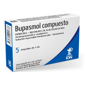 Imagen de BUPASMOL COMPUESTO INY. 20mg+2.5g/5ml [5 amp.]