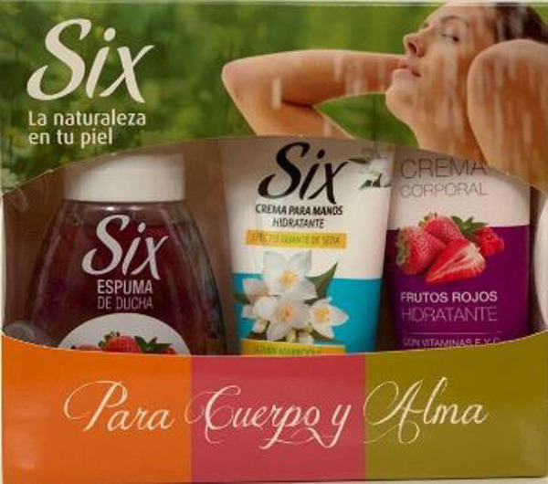 Imagen de SIX CORPORAL CREMA+CREMA MANOS+ESPUMA DUCHA PACK SI431 [270+80+270ml]