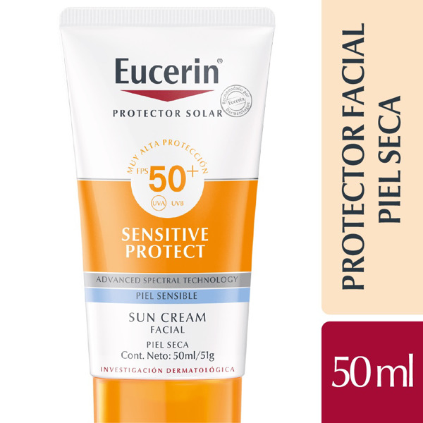 Imagen de EUCERIN PROTECTOR SOLAR SENSITIVE PROTECT CREMA FACIAL 50+ fps 50 ml