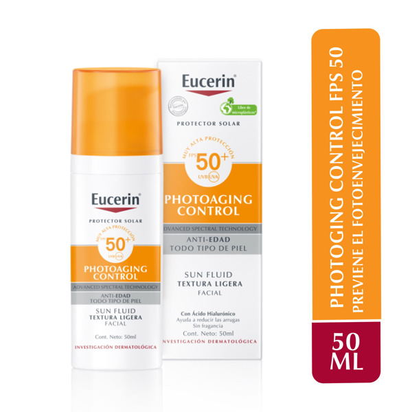 Imagen de EUCERIN PROTECTOR SOLAR FACE FLUIDO ANTI EDAD 50 fps 50 ml