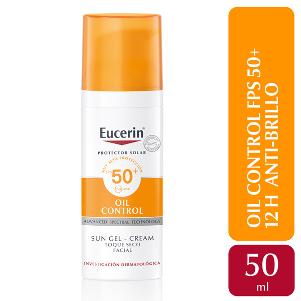 Imagen de Eucerin Sun Oil Control Protector solar facial Toque Seco FPS 50 x 50 ml