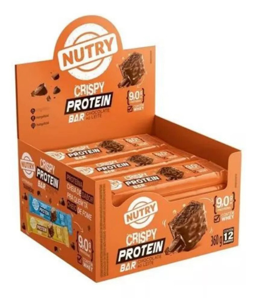 Imagen de NUTRY BARRA CRISPY PROTEIN CHOCOLATE CAJA 9 gr [12 uni.]