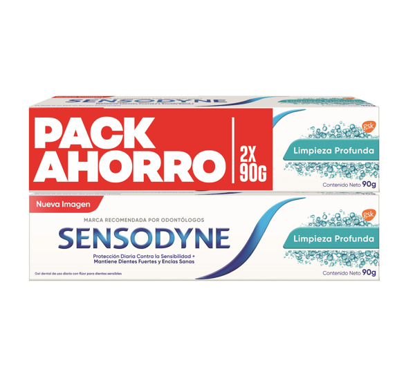 Imagen de SENSODYNE LIMPIEZA PROFUNDA PACK 2 uni. [90+90 gr.]