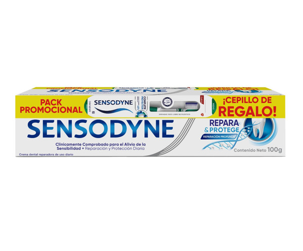 Imagen de SENSODYNE REPARA Y PROTEGE+CEPILLO MEDIO PACK [100gr+1uni]