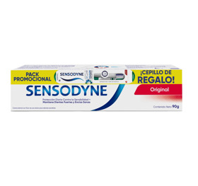 Imagen de SENSODYNE ORIGINAL+CEPILLO MEDIO PACK [90gr+1uni]