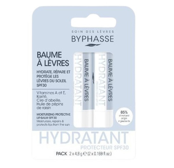 Imagen de BYPHASSE BALSAMO LABIAL REPRADOR SPF 30 PACK X2 [4,8 gr]