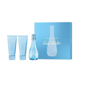 Imagen de DAVIDOFF COOL WATER EDT+BODY LOTION+SHOWER GEL COFRE [100+75+75ml]