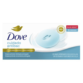 Imagen de DOVE JABON ANTIBACTERIAL CUIDA & PROTEGE PACK 25% dto. 6 uni.x 90 gr