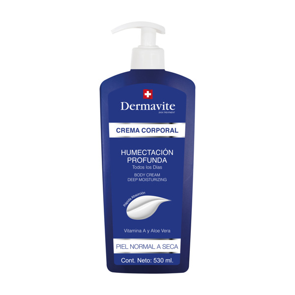 Imagen de DERMAVITE CREMA LINEA AZUL PIEL NORMAL A SECA VIT. A Y ALOE [530 ml]