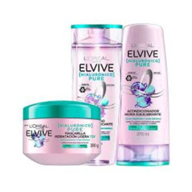 Imagen de ELVIVE HIALURONICO PURE SH.+AC.+CR. TR. COMBO [370+370+300ml]