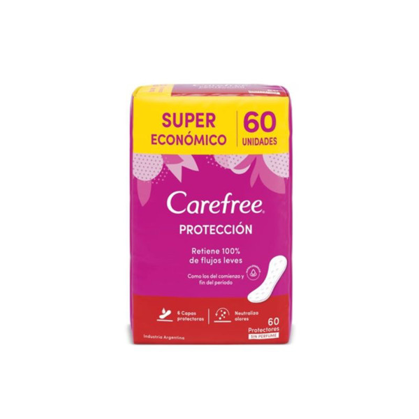 Imagen de CAREFREE PROTECCION ORIGINAL SIN PERFUME 60 uni.