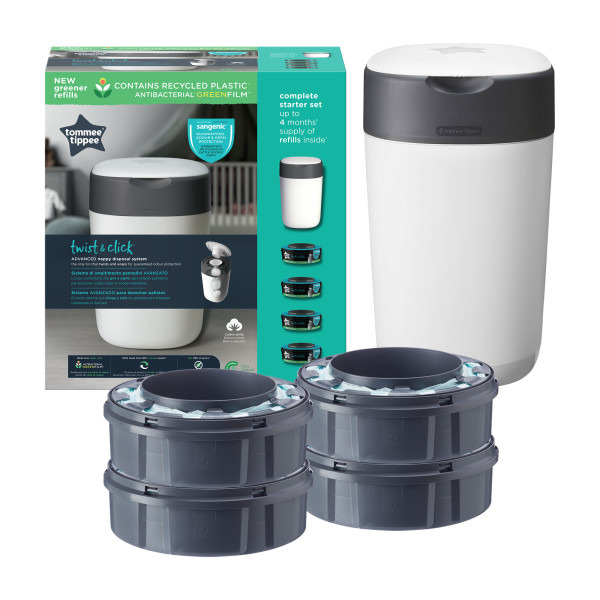 Imagen de TOMMEE TIPPEE PAÑALERA TWIST & CLICK BLANCO [1 uni.]