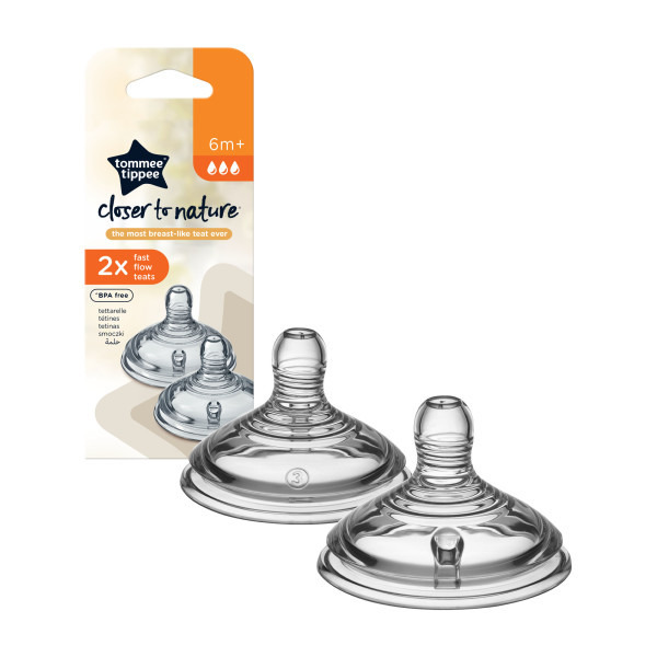 Imagen de TOMMEE TIPPEE TETINA CLOSER TO NATURE FLUJO RAPIDO [2 uni.]
