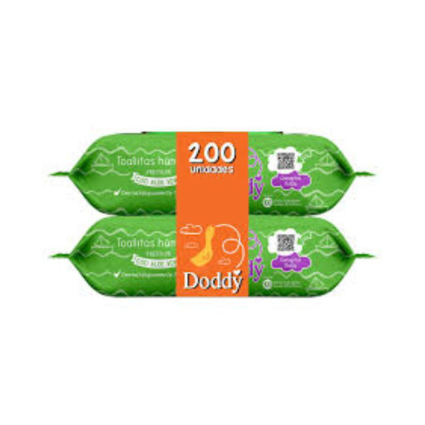 Imagen de DODDY TOALLITAS HUMEDAS CON ALOE VERA PACK 2x100 [200 uni.]